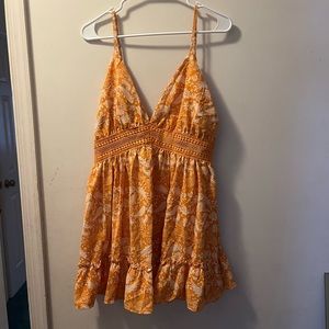 Cider orange patterned dress